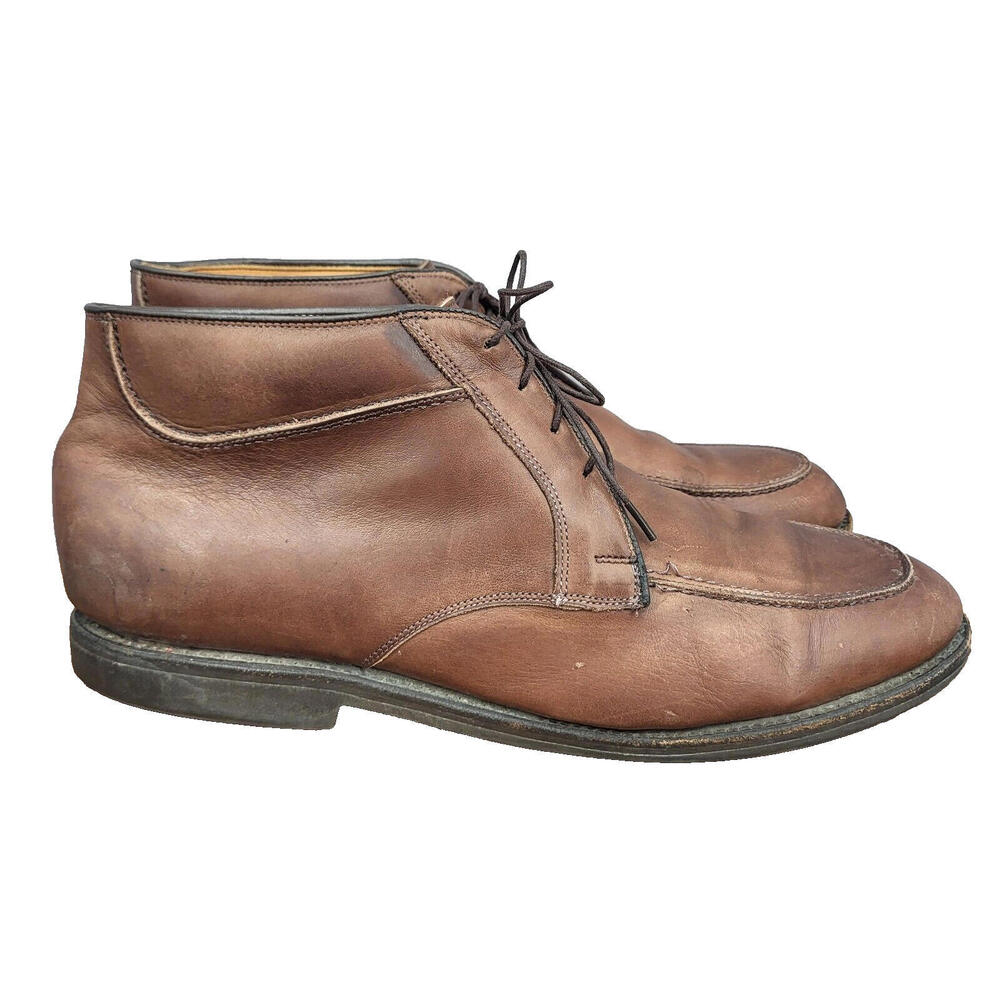 Allen Edmonds Stuart Chukka Boots Mens 11 D Brown Leather Lace Up Ankle USA Made